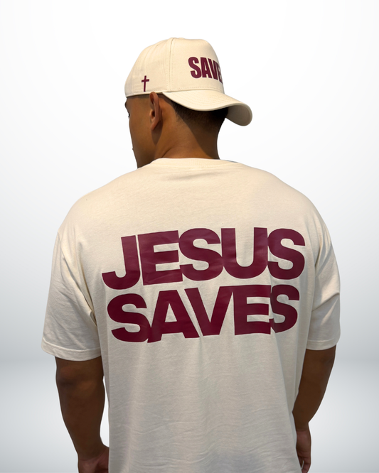 Jesus Saves - Cream